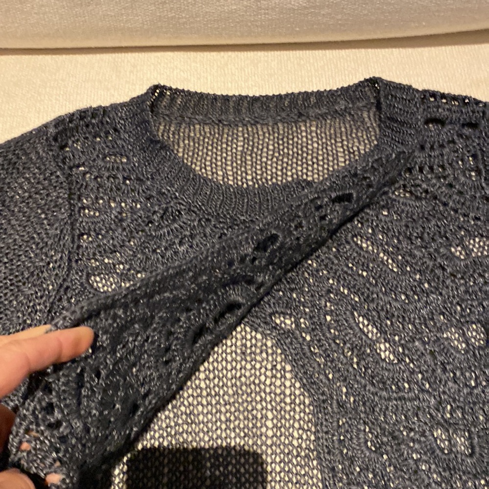 Blue Linen Sweater - Picture 4 of 13
